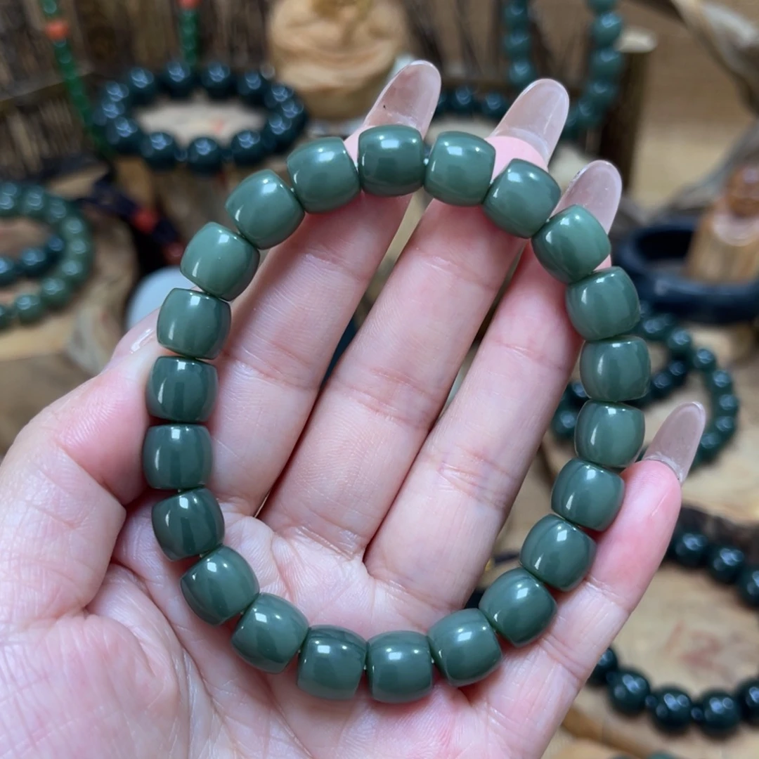 手链未镶嵌和田玉（青玉）