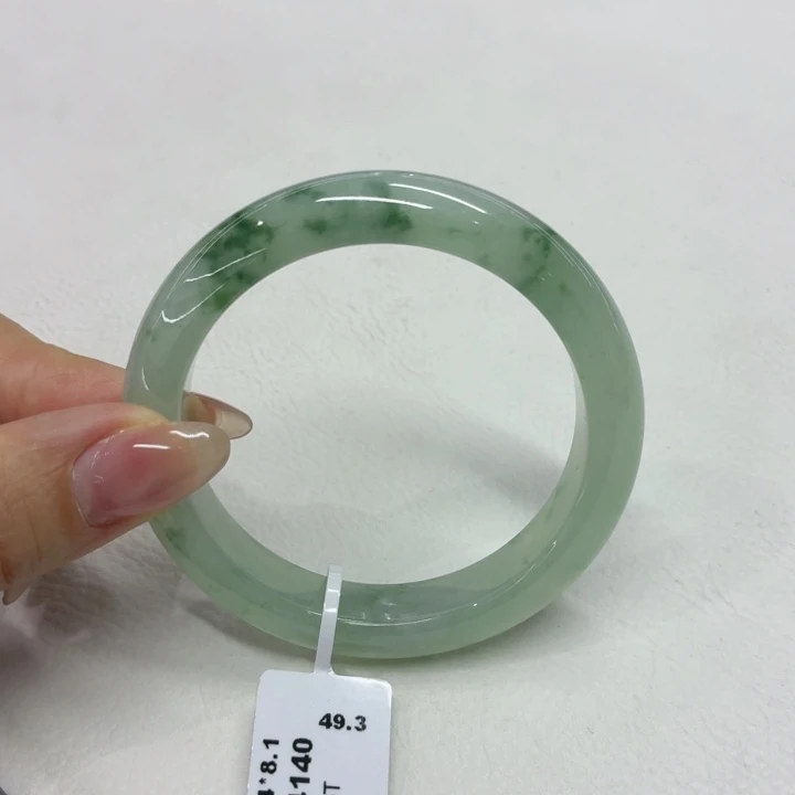 翡翠未镶嵌手镯缅甸翡翠手镯52.4