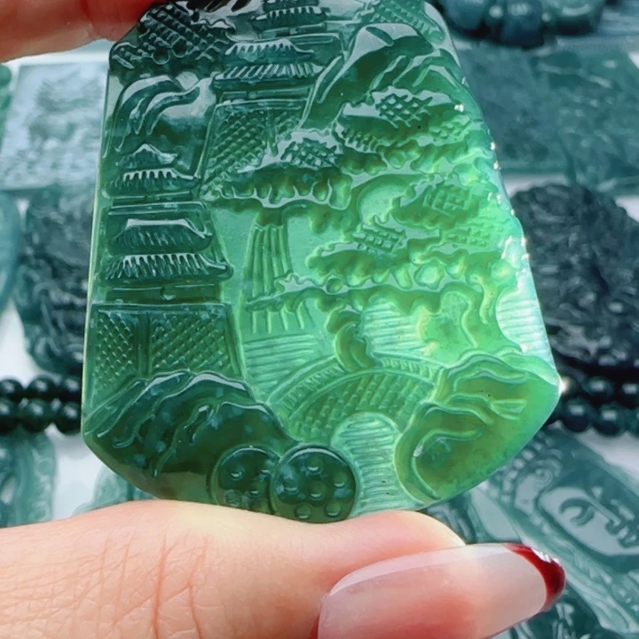 翡翠未镶嵌颈饰多样性发货天然A货翡翠