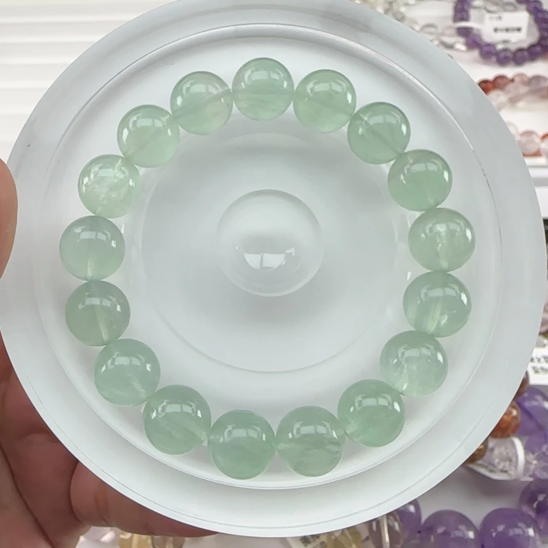 水晶手串未镶嵌022绿萤石11m+