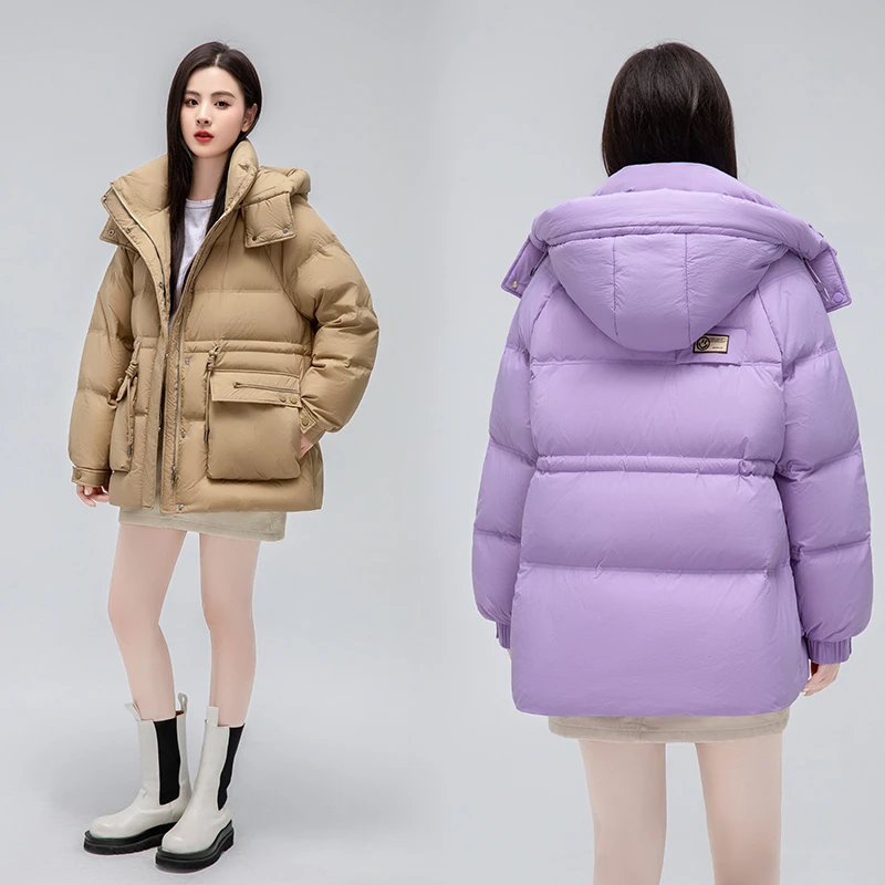 吖厂出，轻暖不压身！百搭不出错~90鸭绒立领女士羽绒服