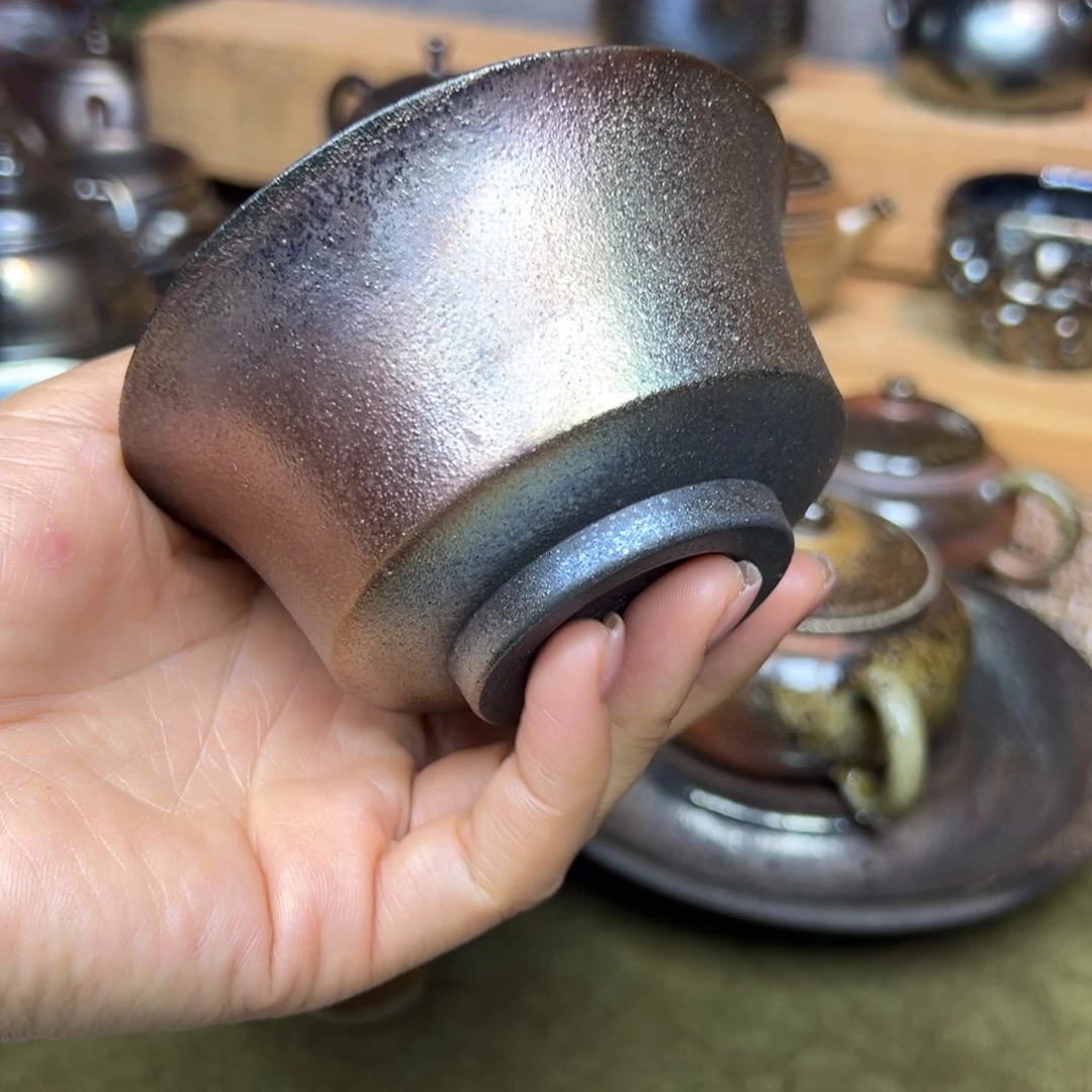 云南建水紫陶柴烧盖碗