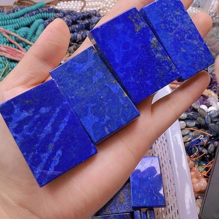 水晶珠宝半成品未镶嵌青金无事牌一颗