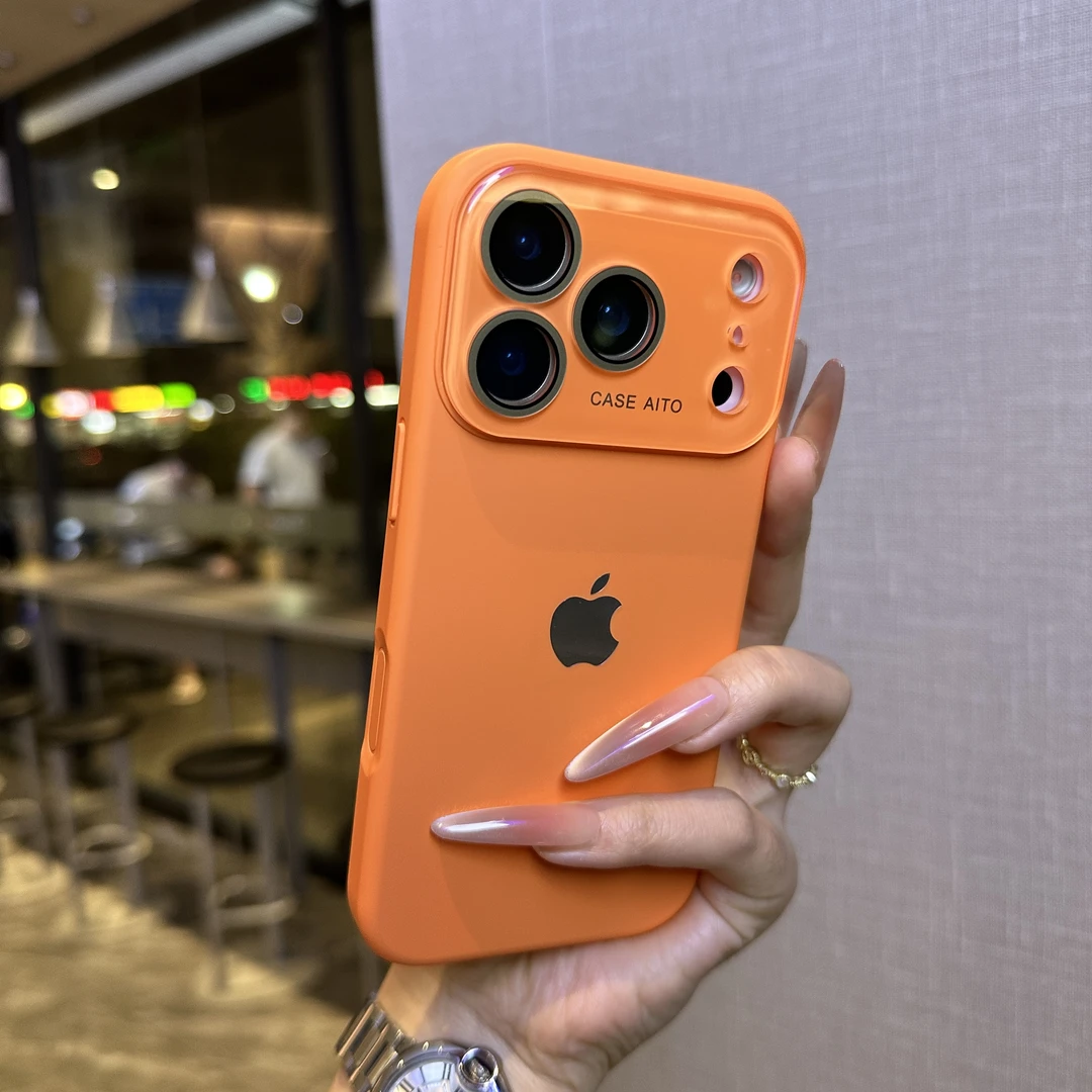 液态硅胶秒变17爱马仕橙色适用苹果16promax手机壳15/14软壳17pro