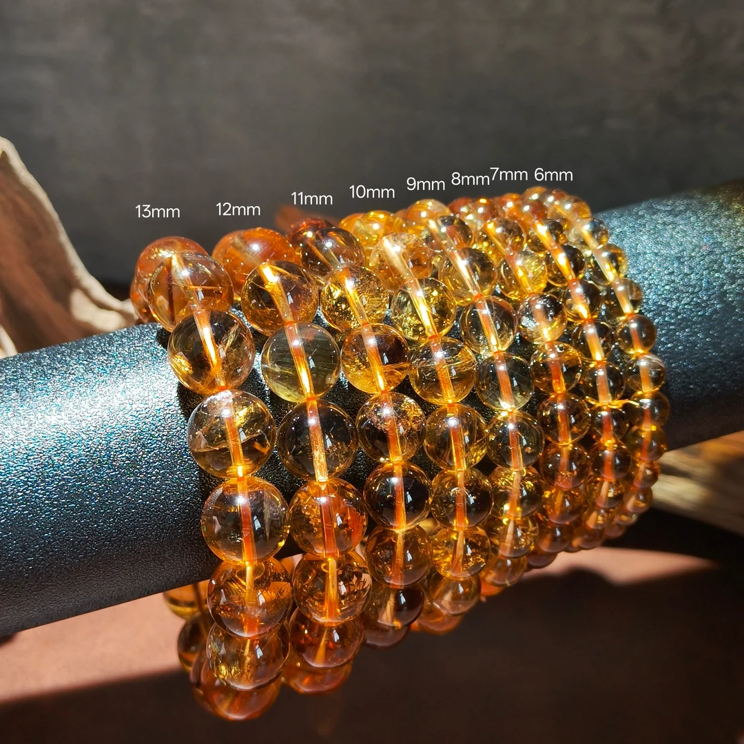 【黑胖珠宝】H0373 天然水晶巴西黄水晶手链 多样性发其一