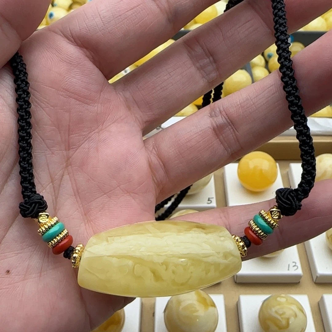 5***3蜜蜡未镶嵌裸石锁骨链