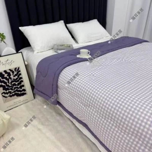 【秋冬被-丁香格-紫-200】200*230cmcm高端恒温保暖被