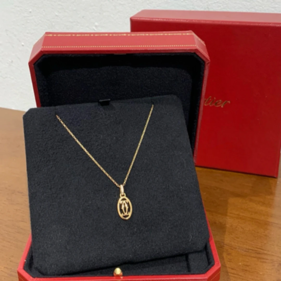 99新 Cartier/卡地亚 18K金心形与象征符号系列镶钻项链