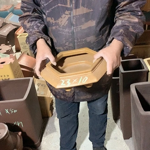 紫砂花盆手工艺品