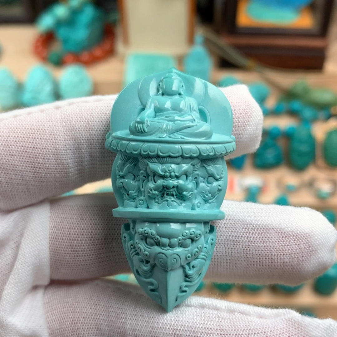 未镶嵌绿松石无相佛