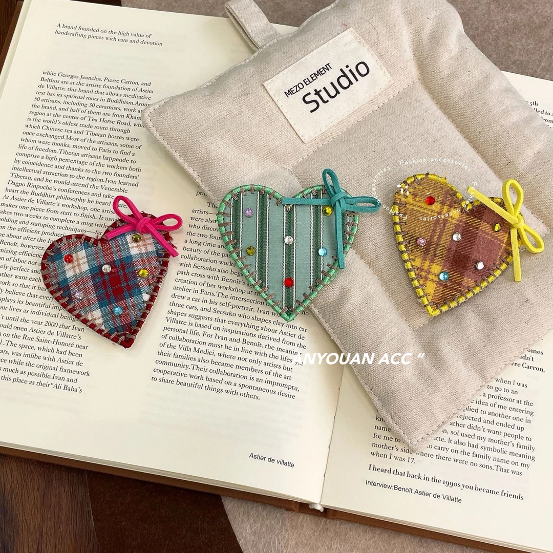 烫钻格纹爱心蝴蝶结儿童bb夹刘海夹可爱百搭碎发边夹