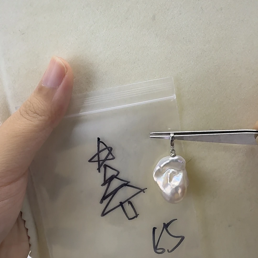 ****吊坠(不含链)淡水珍珠银S925镶嵌