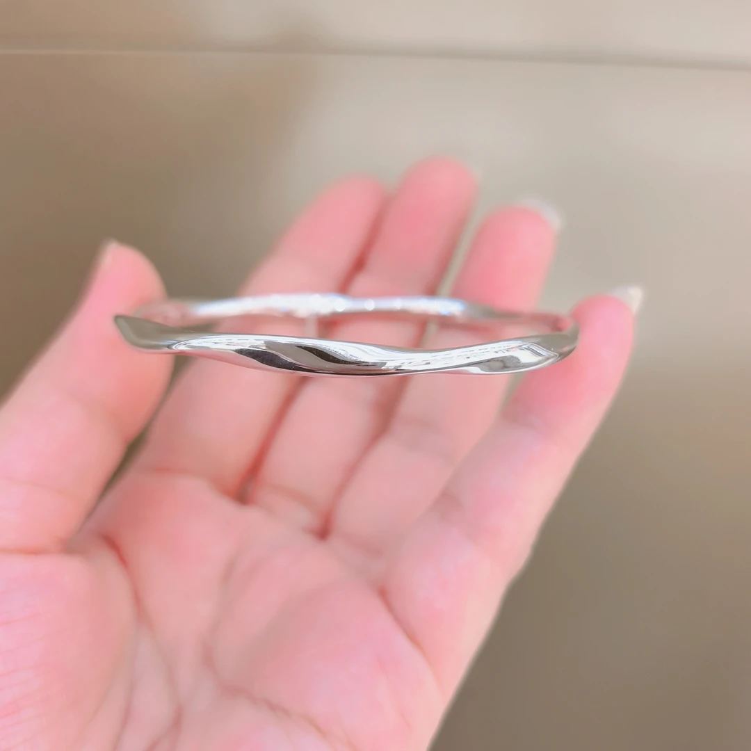 铂金PT950莫比乌斯环铂金手镯简约时尚百搭气质精致铂金首饰788