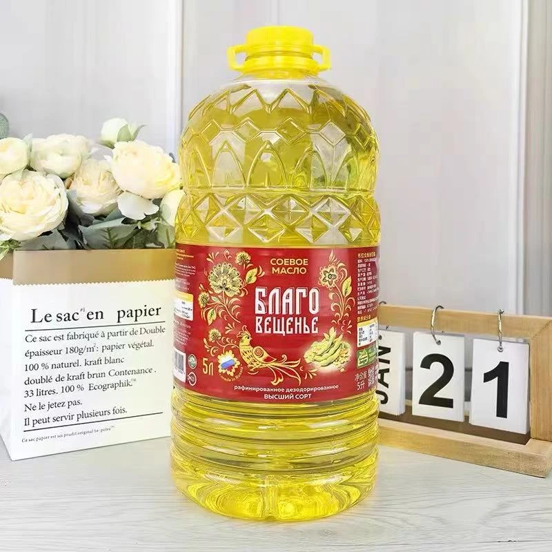 俄罗斯原装进口布拉戈维谢尼耶牌非转基因大豆油5升