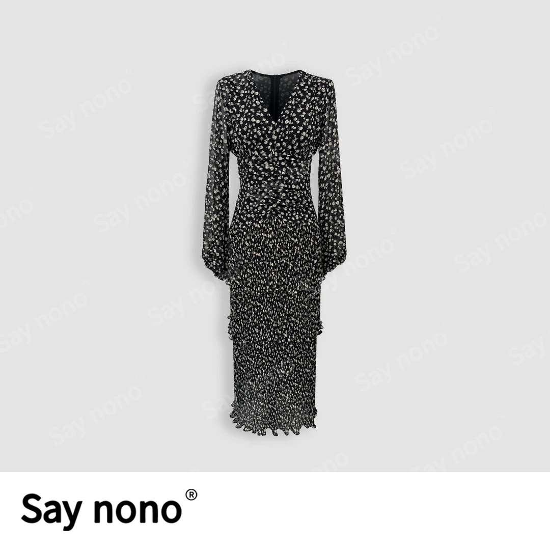 懒猫nono│Saynono 法式度假风优雅轻奢减龄设计感连衣裙 H07072X