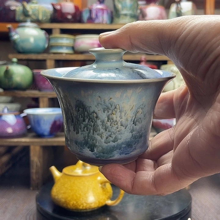 王***静杯子瓷钧瓷窑变杯