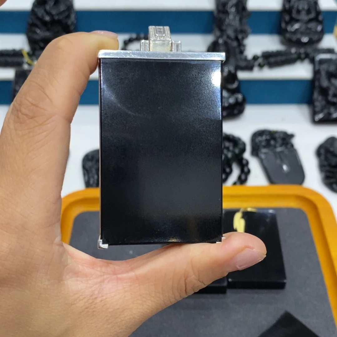 校***）蛇纹石玉银S925镶嵌吊坠