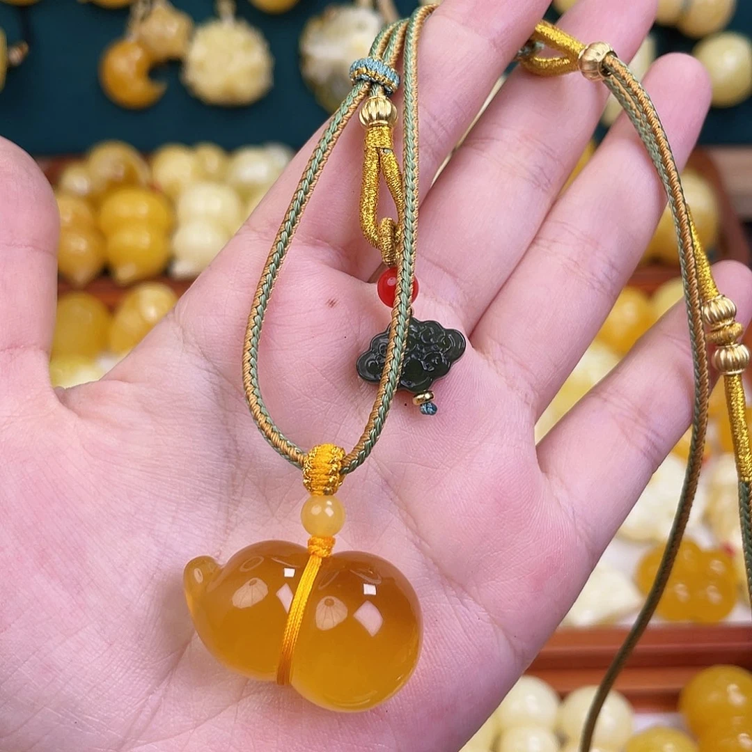 蜜蜡毛衣链未镶嵌蜜蜡