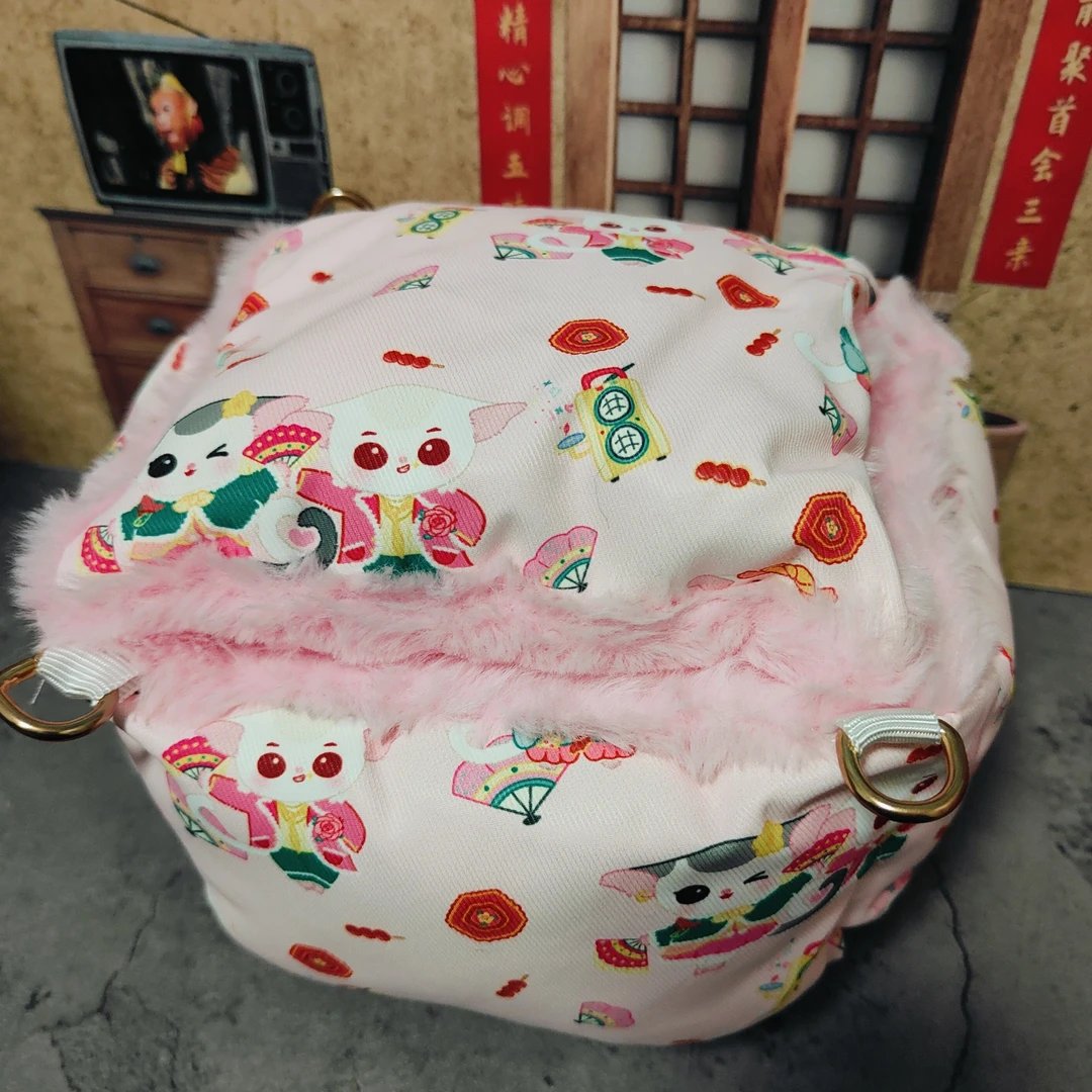 秋冬保暖蜜袋鼯仓鼠窝可放加热垫内胆悬挂睡窝睡袋