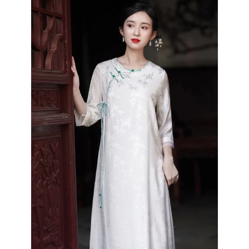 新中式国风高级感改良旗袍连衣裙2324-欣欣