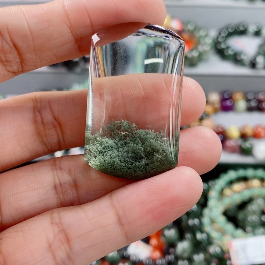 @***单吊坠(不含链)未镶嵌水晶绿幽灵吊坠