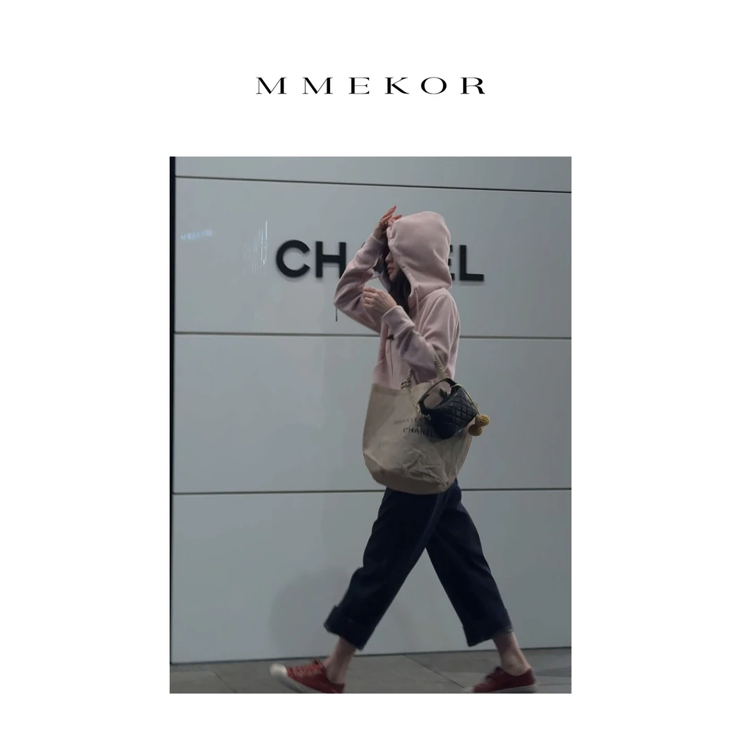 MMEKOR“粉色回忆”外套 2025新款活力常青藤连帽上衣 89322
