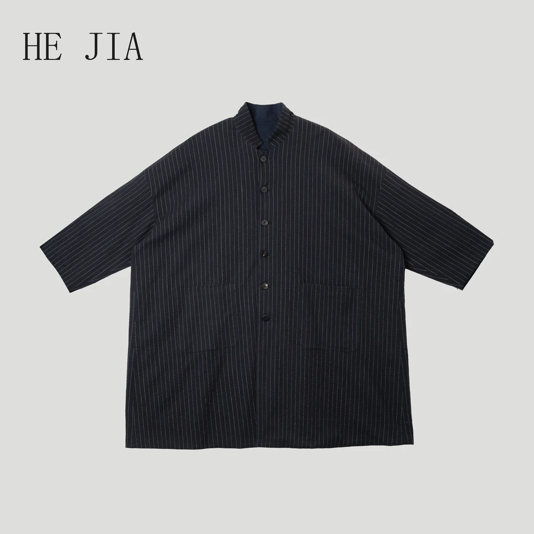 和家2025新款女装小立领百搭黑条外套-T650