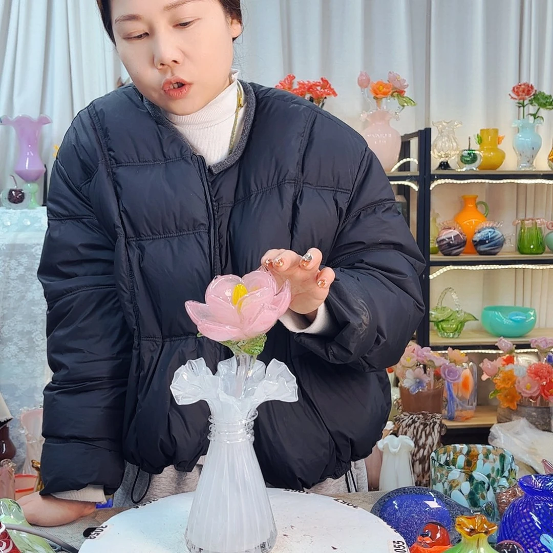 一花一瓶家悦琉璃工艺品