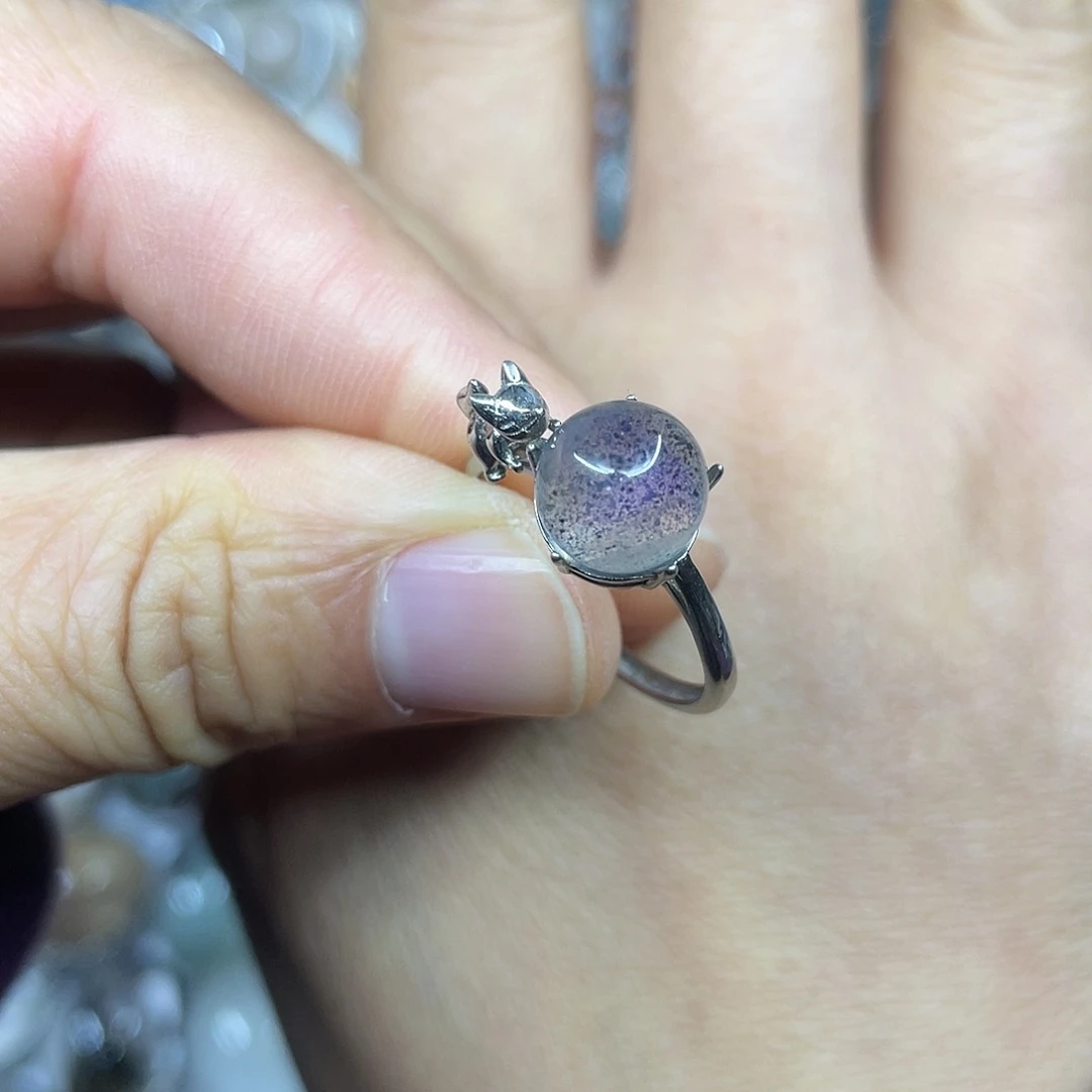 【闪购商品】银S925镶嵌珠宝半成品水晶戒指