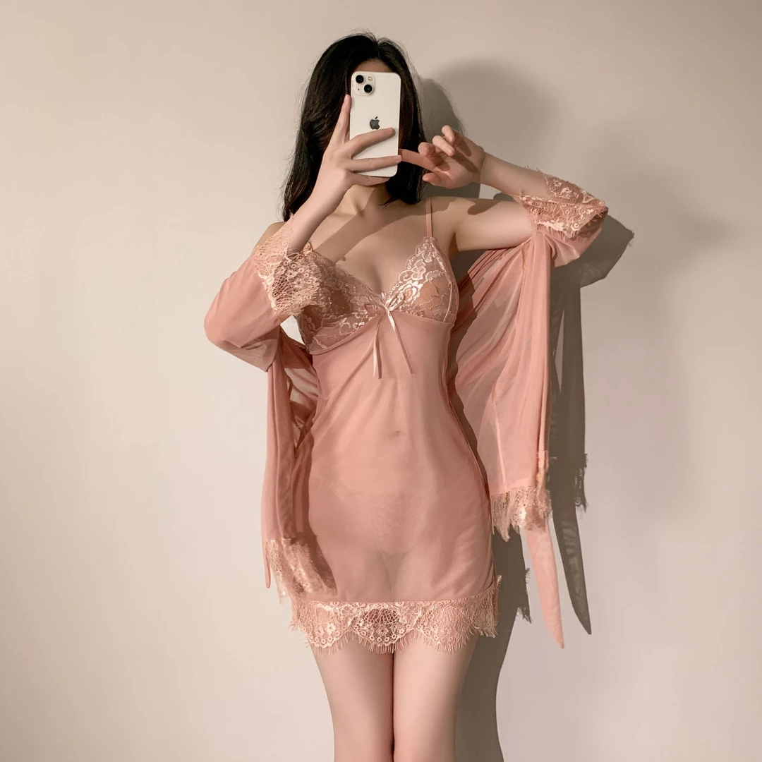 女大码 性感激情诱惑 吊带性感蕾丝睡衣睡裙套装