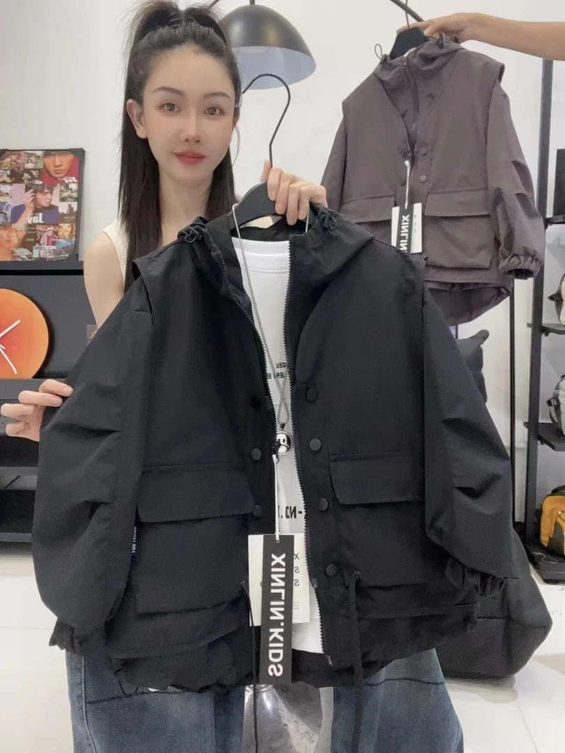 2025秋季男童时尚洋气韩版宽松马甲两件套派客服