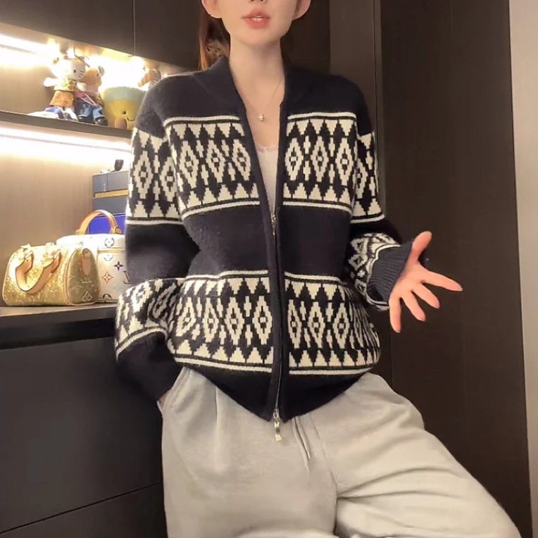 【米兰调性】费尔岛风开衫女外套25530