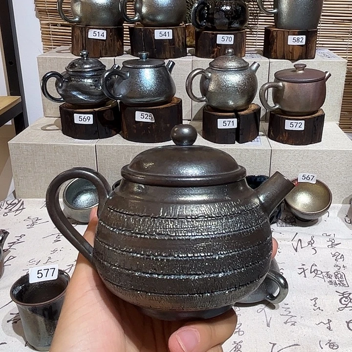 杯建水紫陶柴烧壶