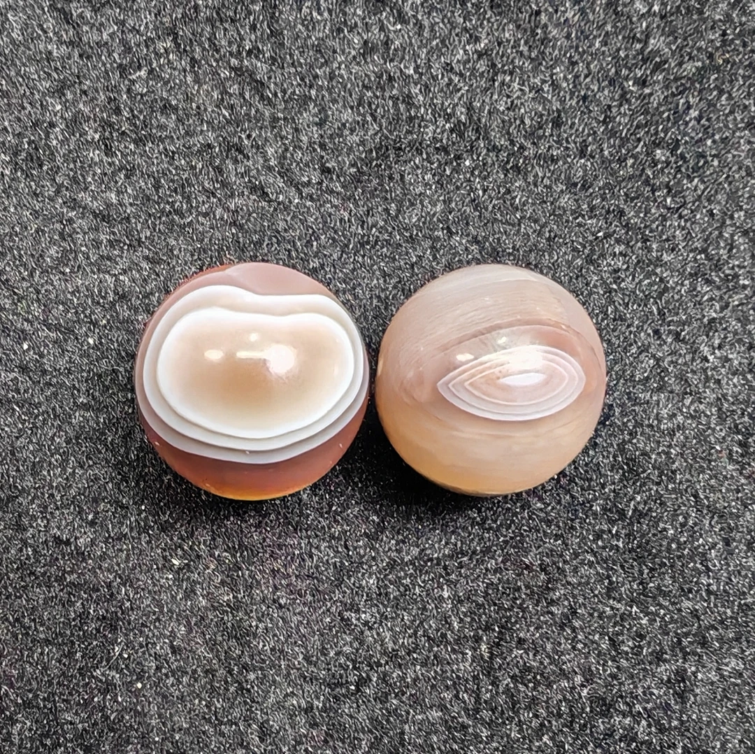 （2月21日福袋2）2颗冰透大眼缠丝圆珠花珠皮裂颈饰手串配珠