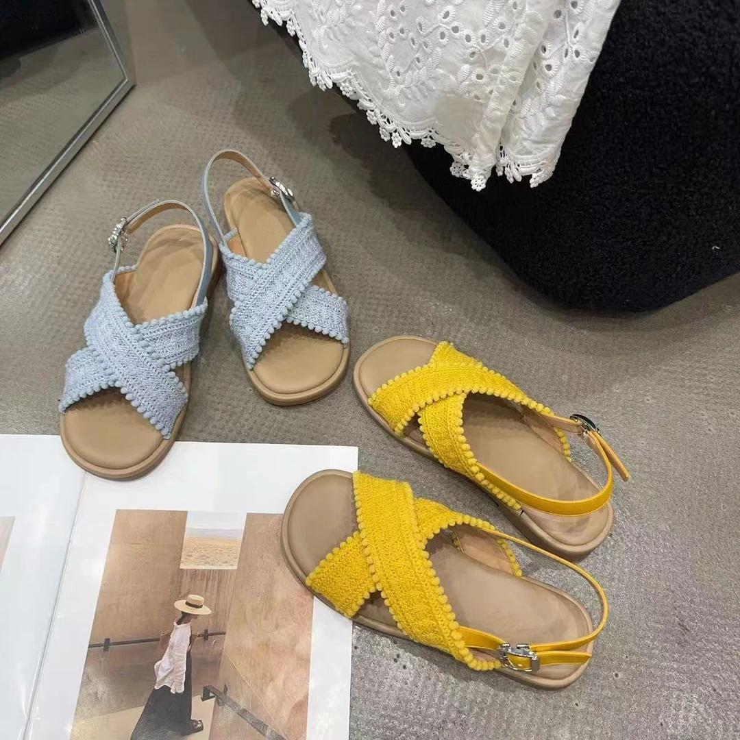 夏法式拖鞋女新款配裙子仙女风凉鞋JD-89327