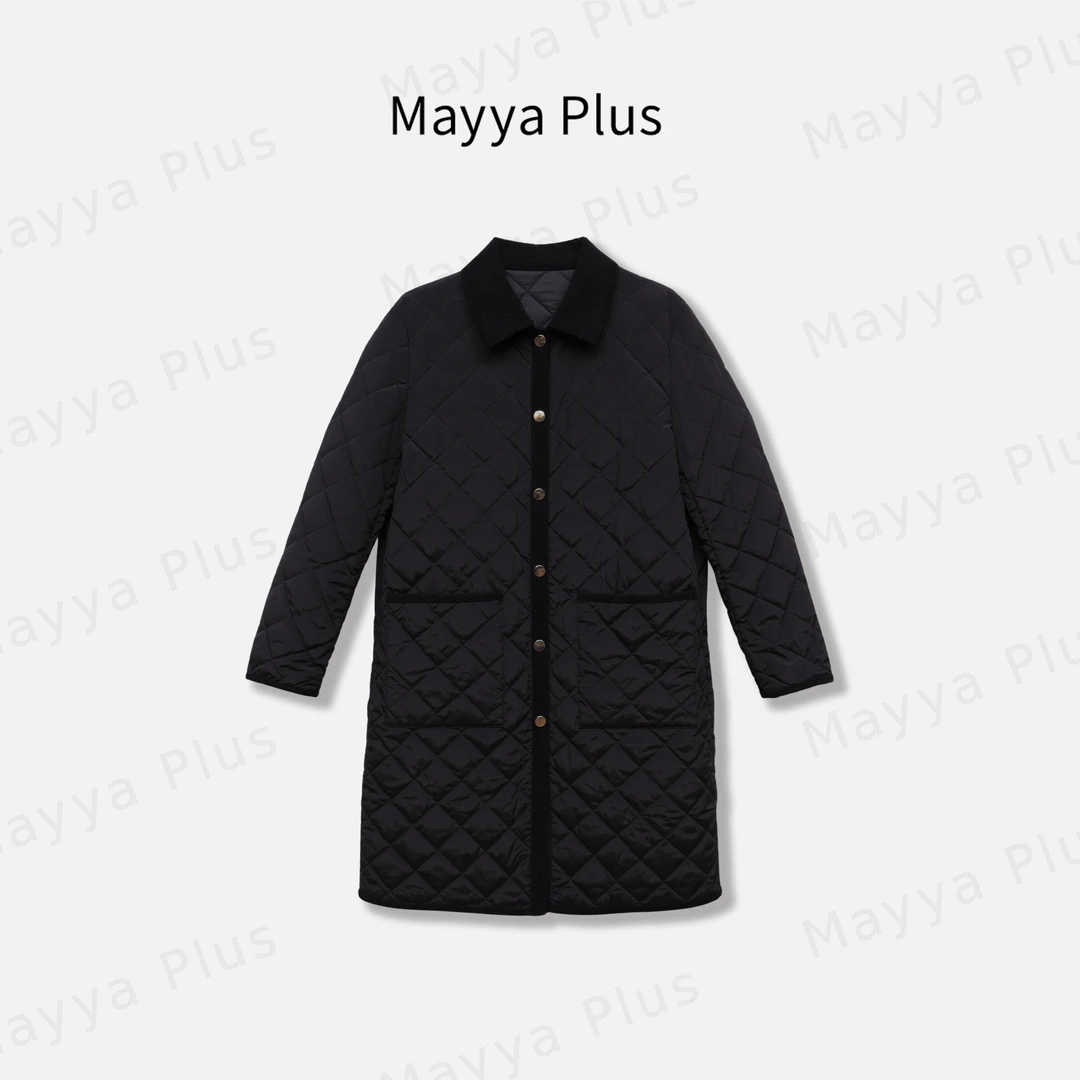 【摩登报刊】Mayya Plus麦芽定制气质显瘦流光风棉衣32537136