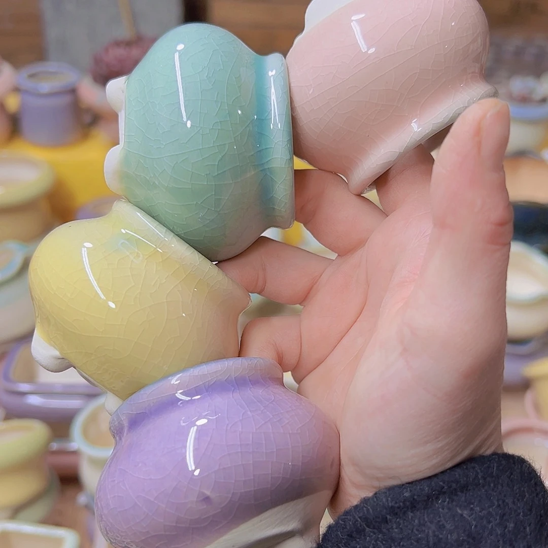 红陶陶瓷花盆当场满12包邮