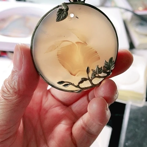 玛瑙/玉髓颈饰合金小***8