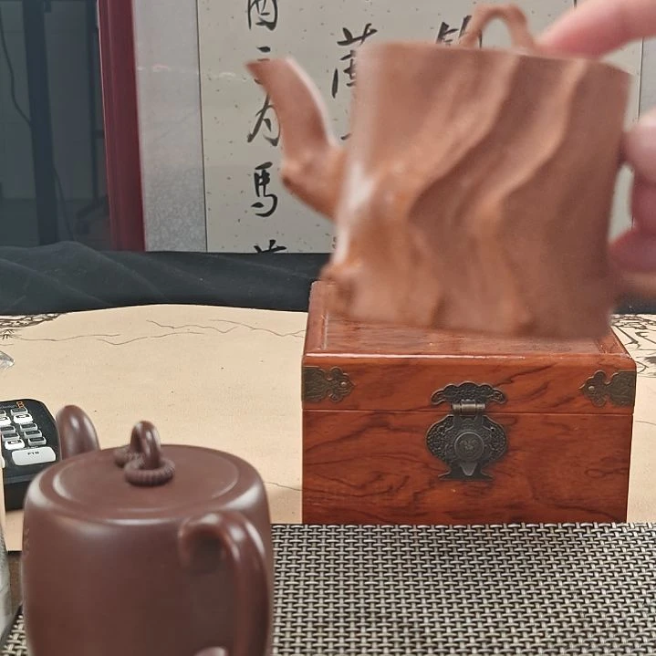 茶壶紫砂段泥光素树桩