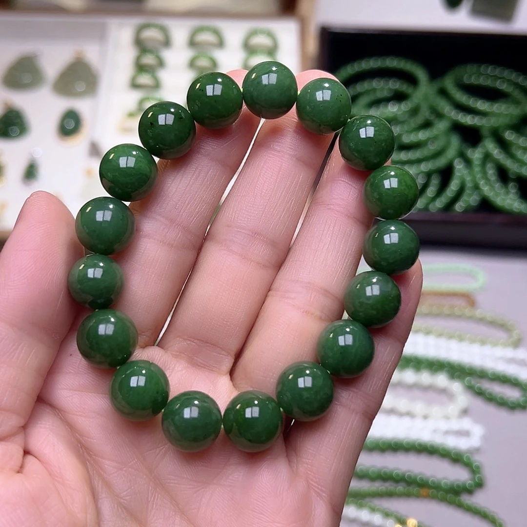 手链未镶嵌和田玉（碧玉）