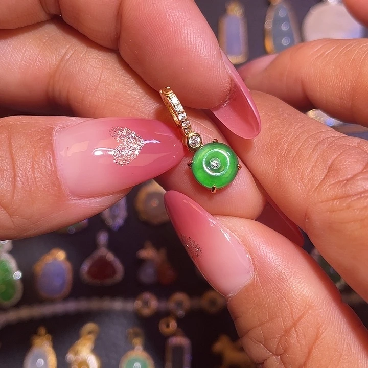 翡翠银S925镶嵌颈饰