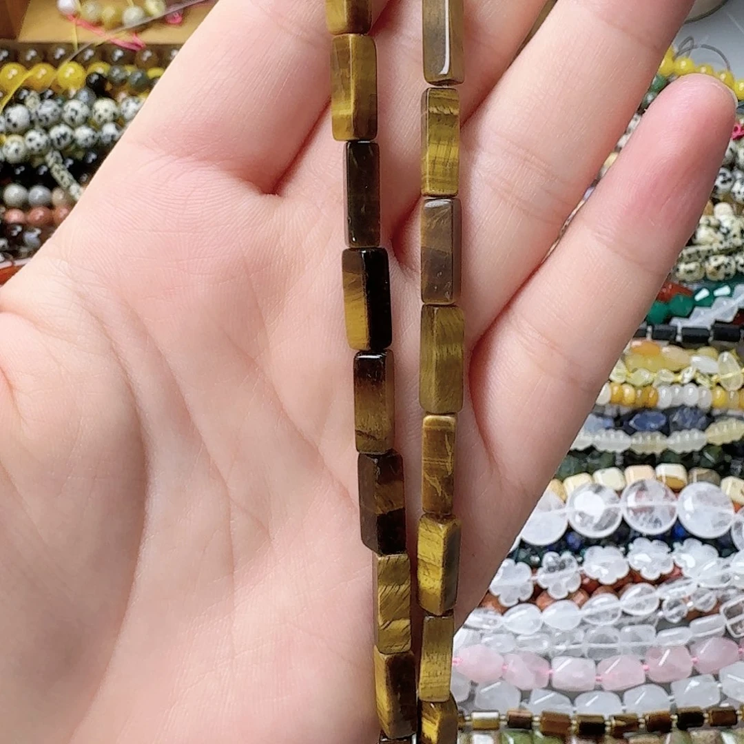 未镶嵌玛瑙/玉髓珠宝半成品虎眼方长条一条