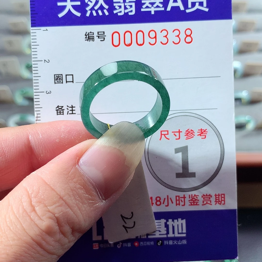 翡翠未镶嵌戒指22号
