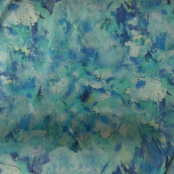 染底香云缎蓝色扎染风春夏连衣裙旗袍面料柔软透气