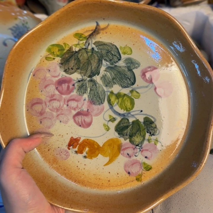 瓷片手工手绘细微不一样