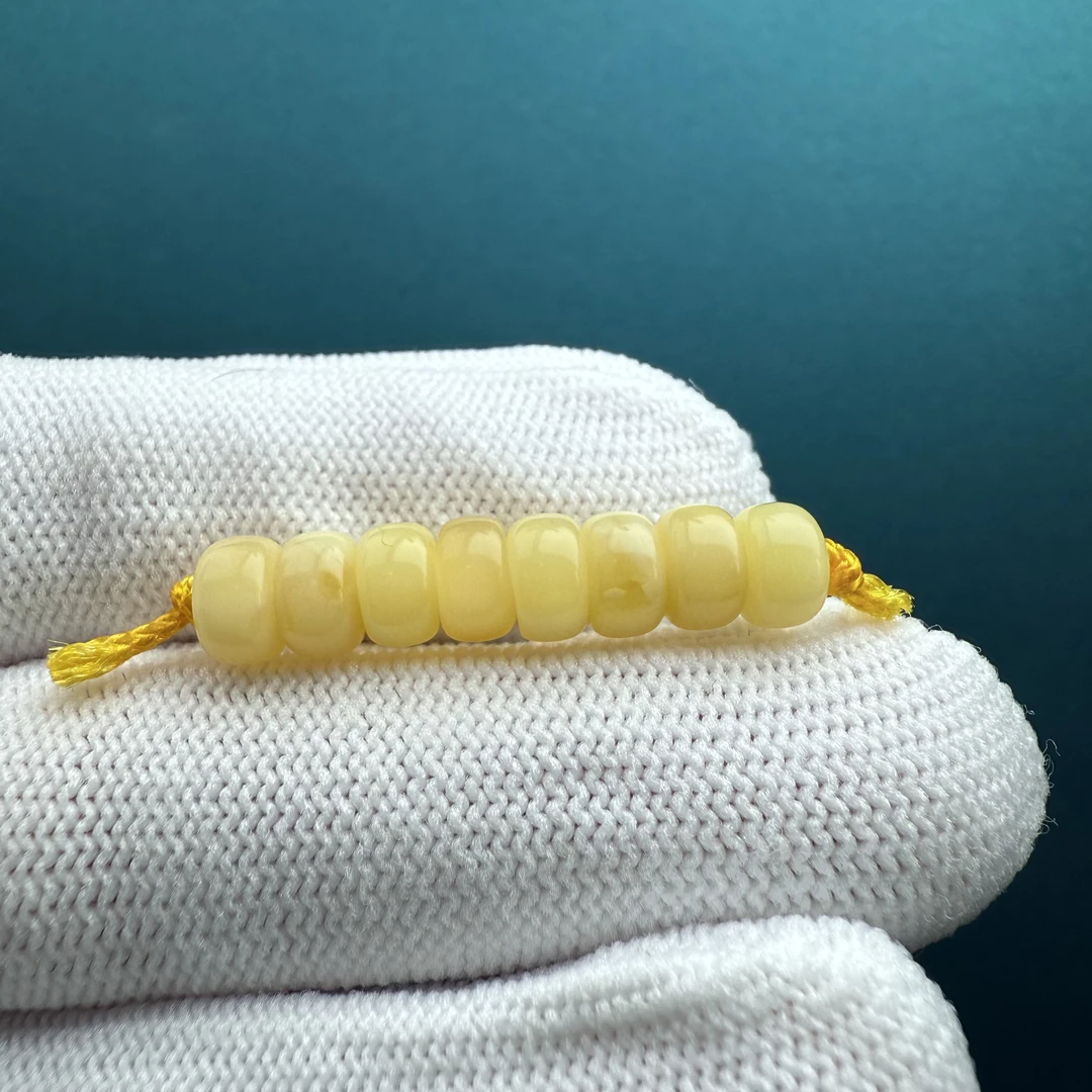 D1713天然蜜蜡 隔珠 6.3mm支持复检