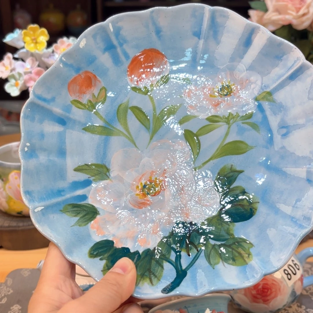 景德镇手绘高温釉下彩陶瓷茶具