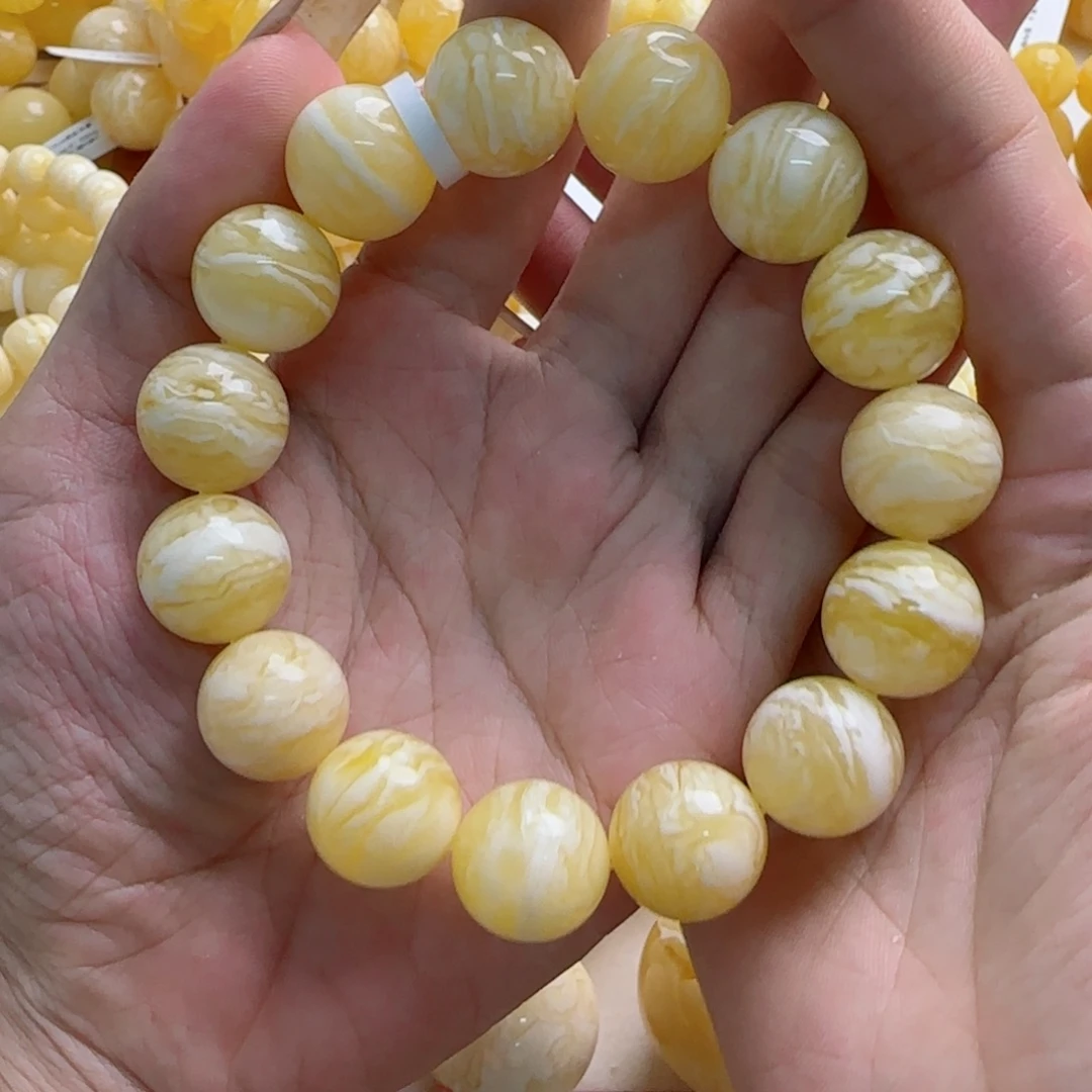 琥珀未镶嵌手链蜜蜡手串