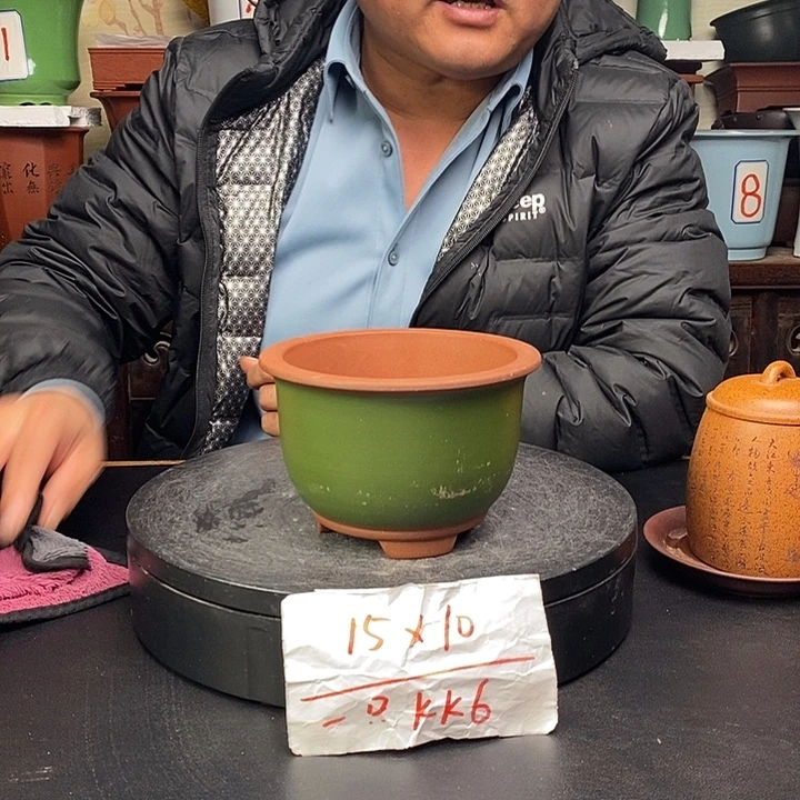 紫砂花盆货号一只KK6