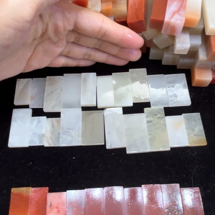 老挝石20片白色牌子，小小牌子薄牌子可做手链